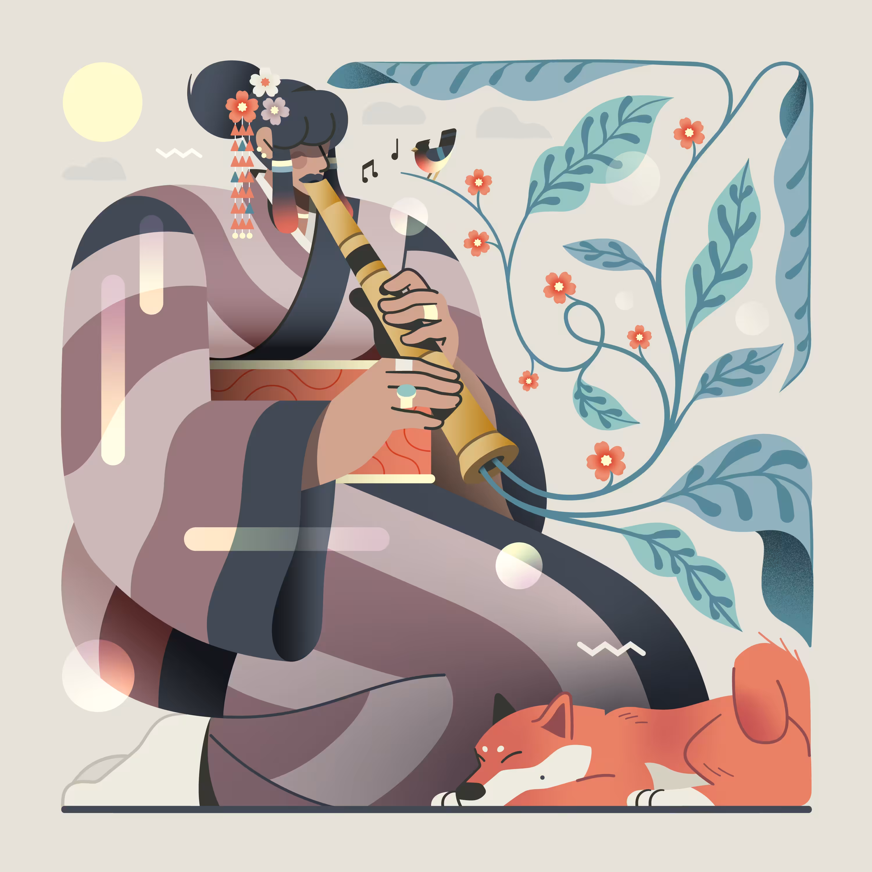 Birds, Plants & Music - The Flutist