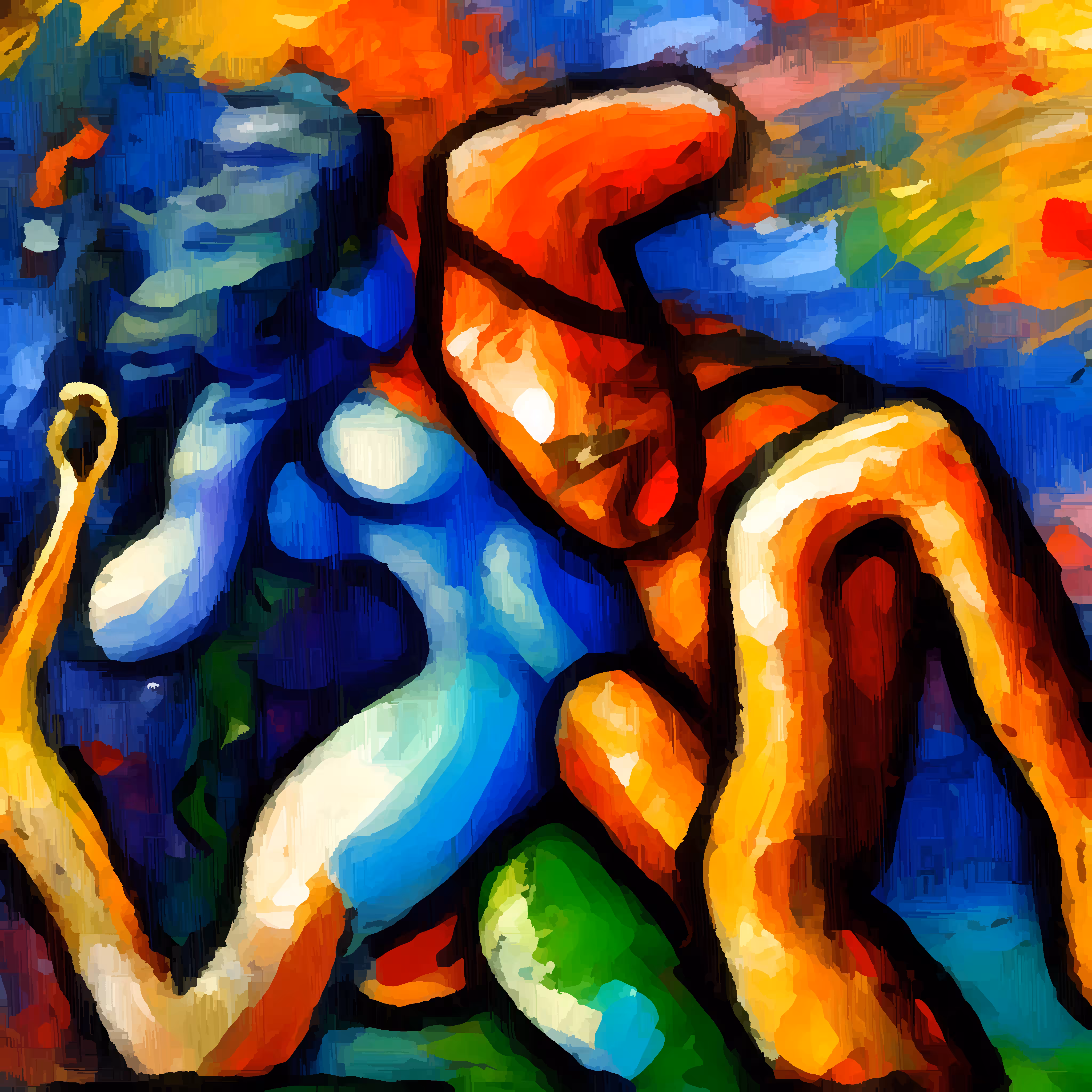 A marvelous and colorful world: Chained together