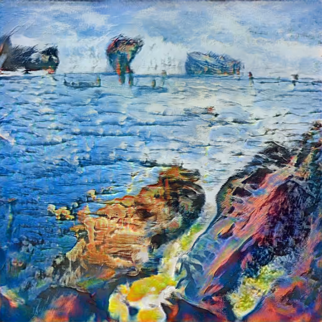 AI imagined painting of the sea #87