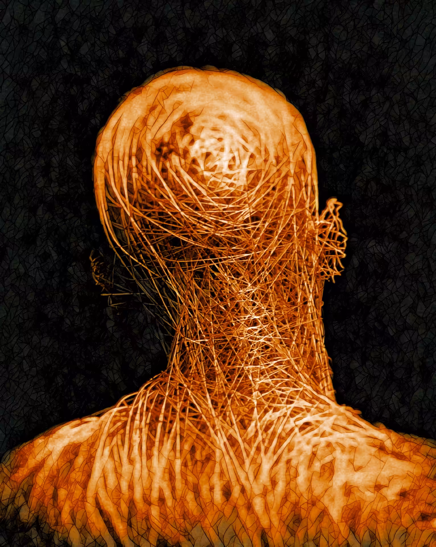 Mosaic A.I - Golden portrait 1/4 