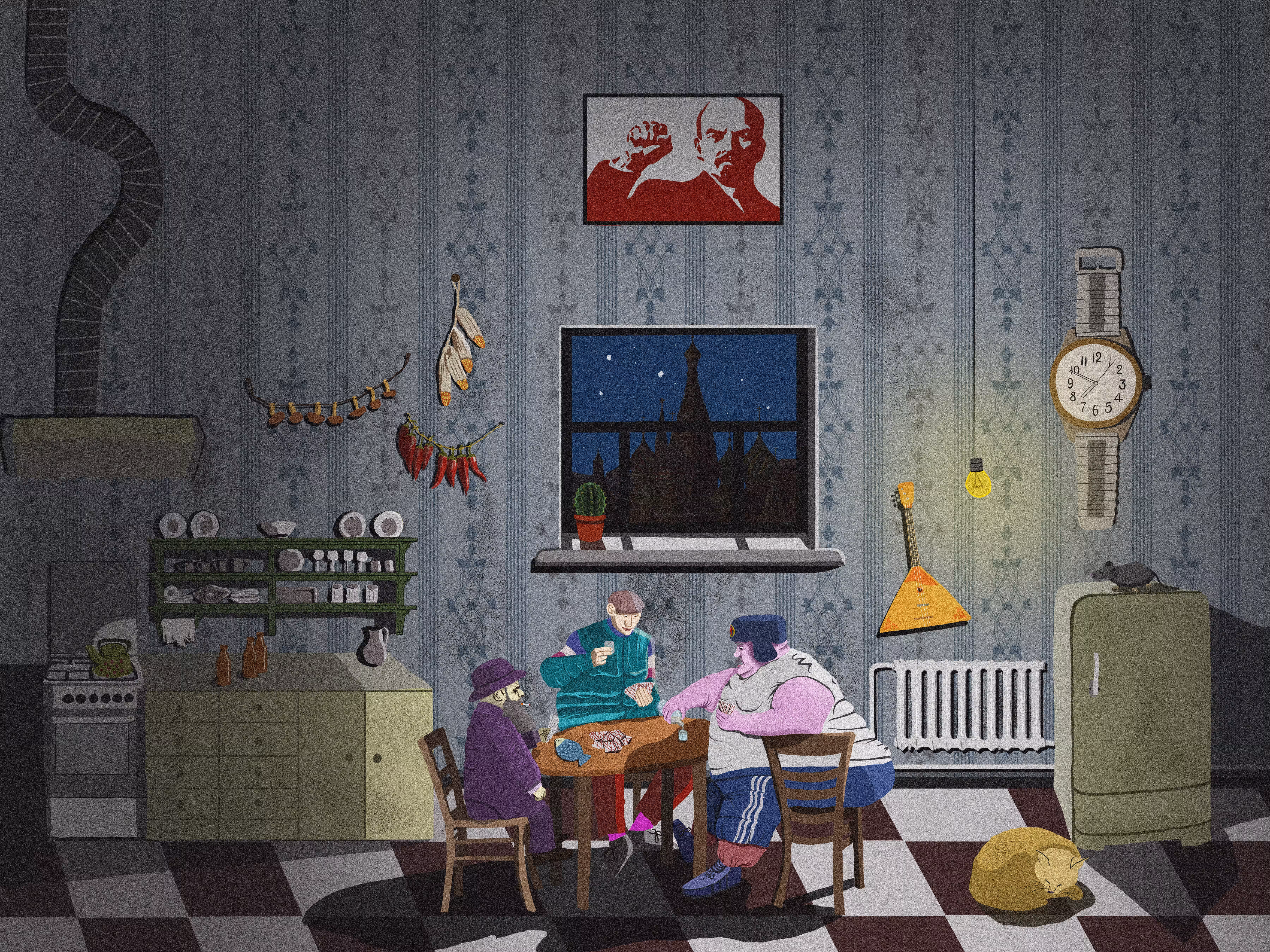 Tea drinking in Russian