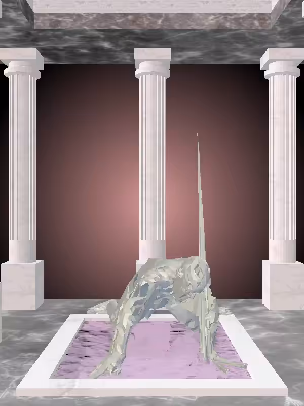 HeavenComputer: The Fragmented Rising Mossy Champagne Woman #2100