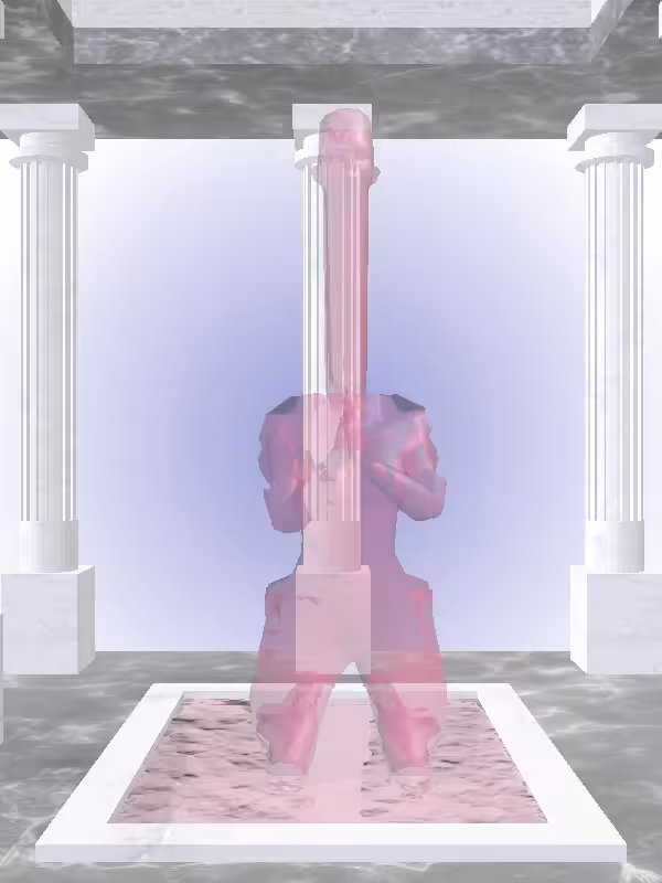 HeavenComputer: The Fading Praying Sharp Magenta Woman #7426