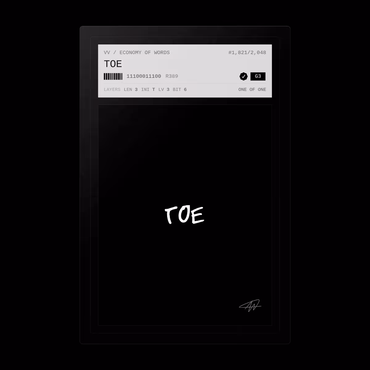 TOE · #1821