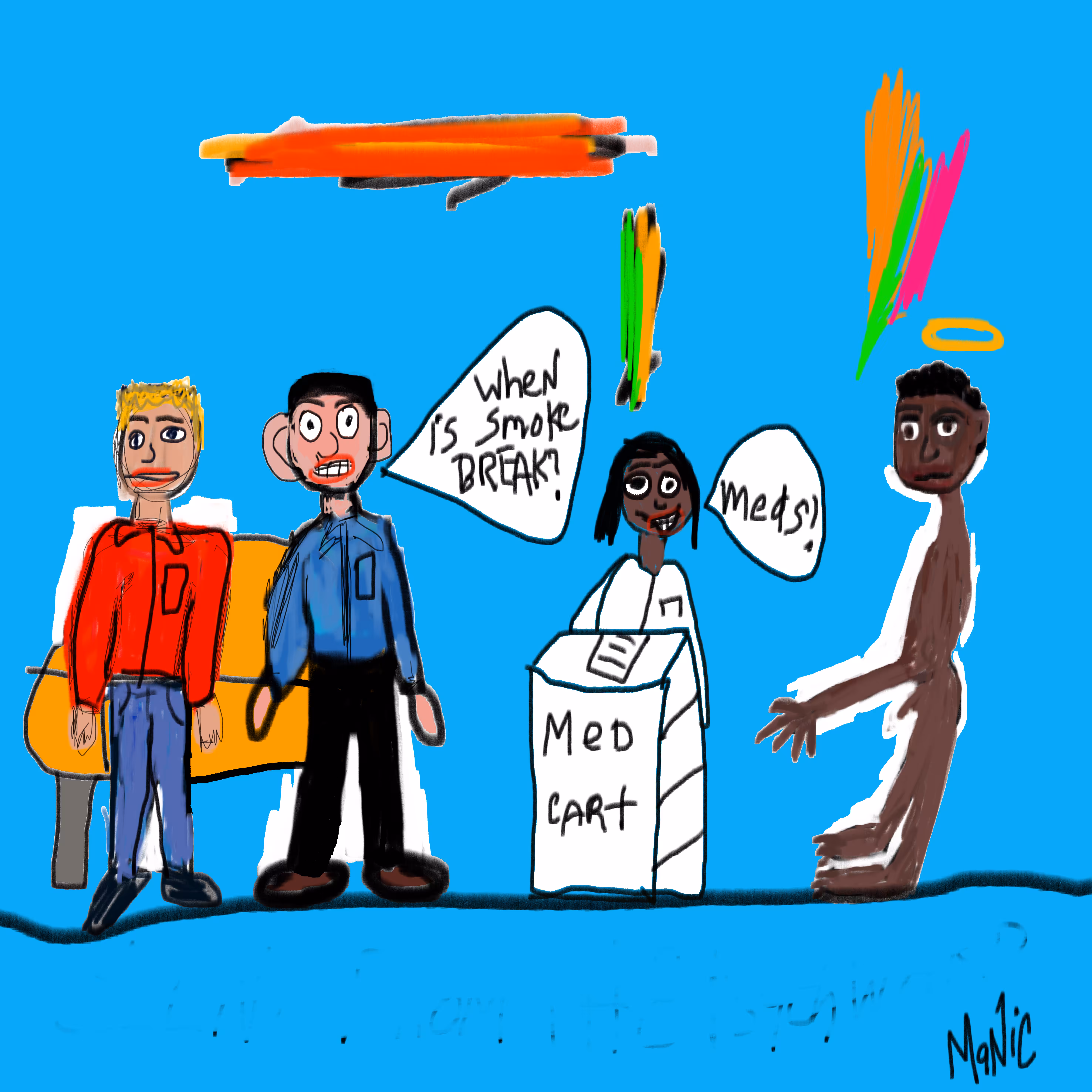 Scene from the Psych ward