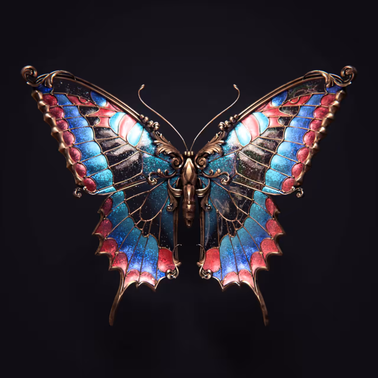 Blue Jewel Butterfly