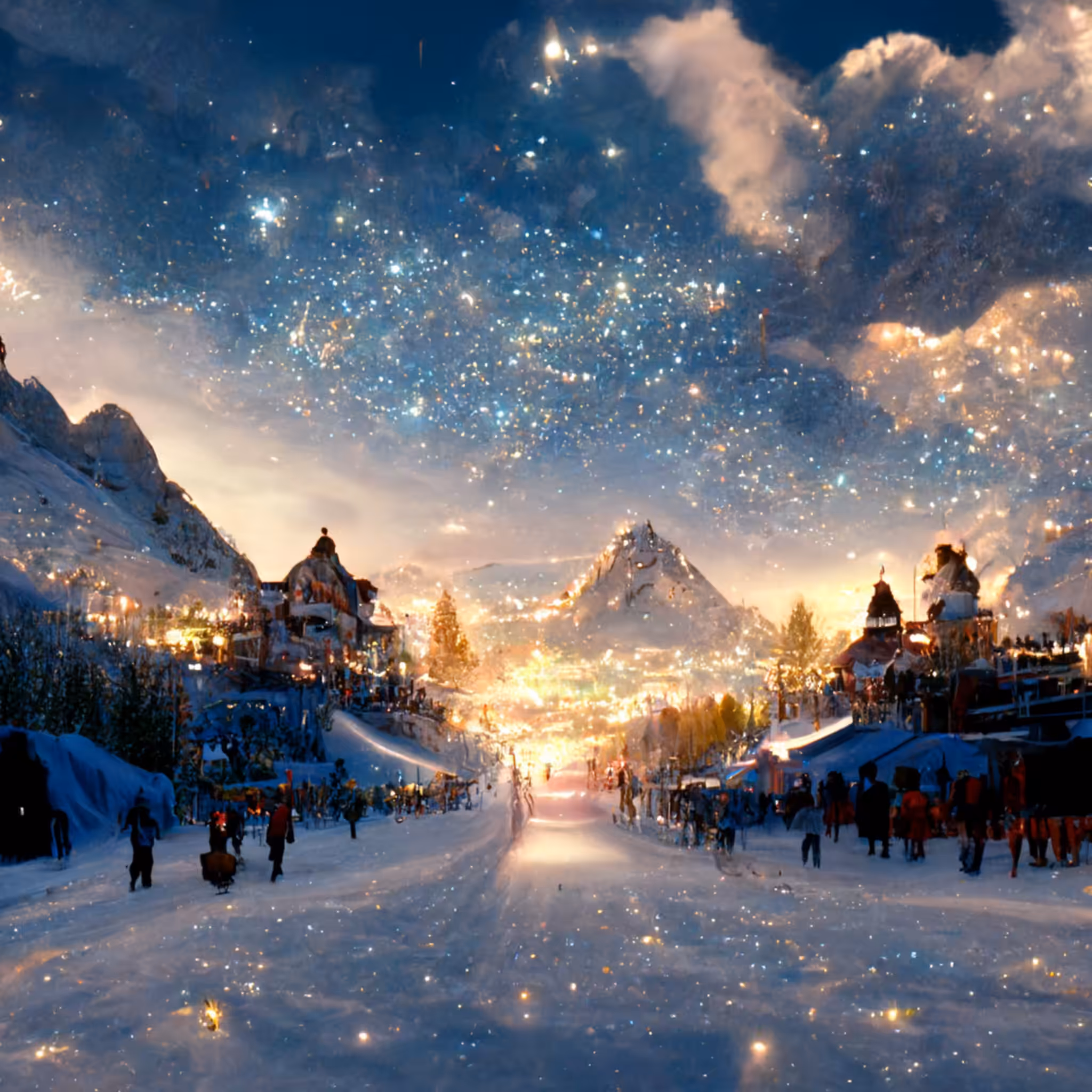 Cosy mountain village in Switzerland