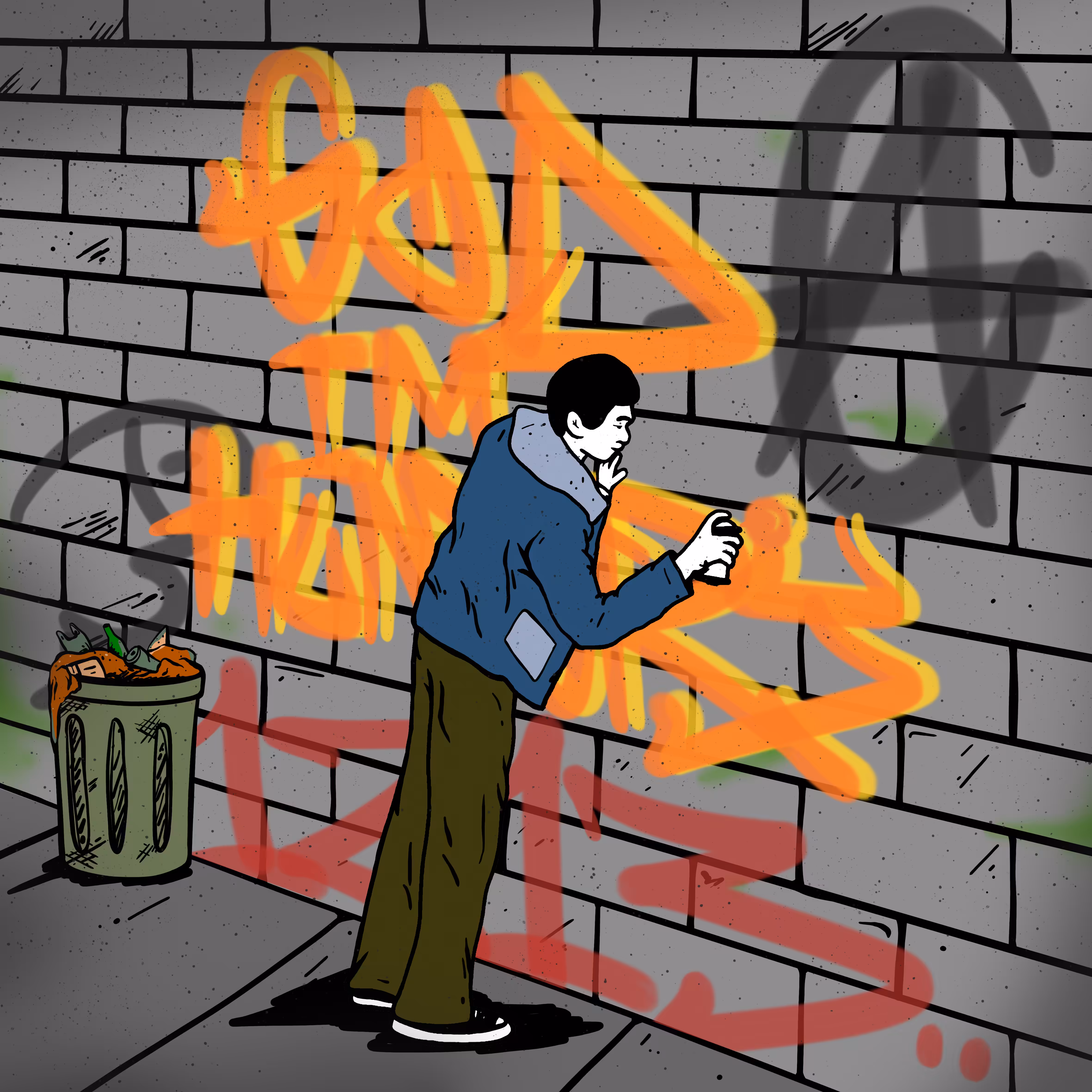 Bomb on the wall