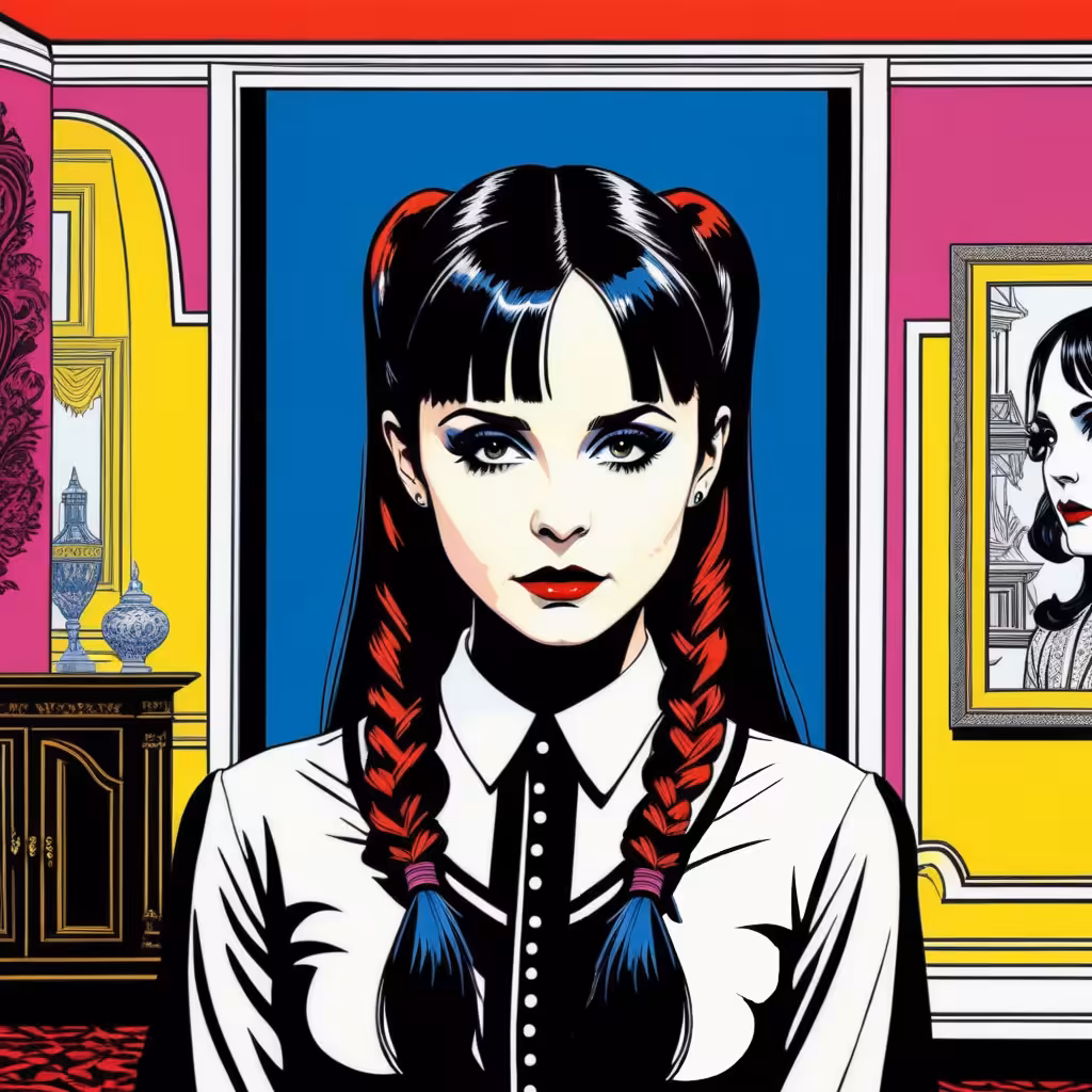 Addams go Pop Art: Wednesday goes Pop #4