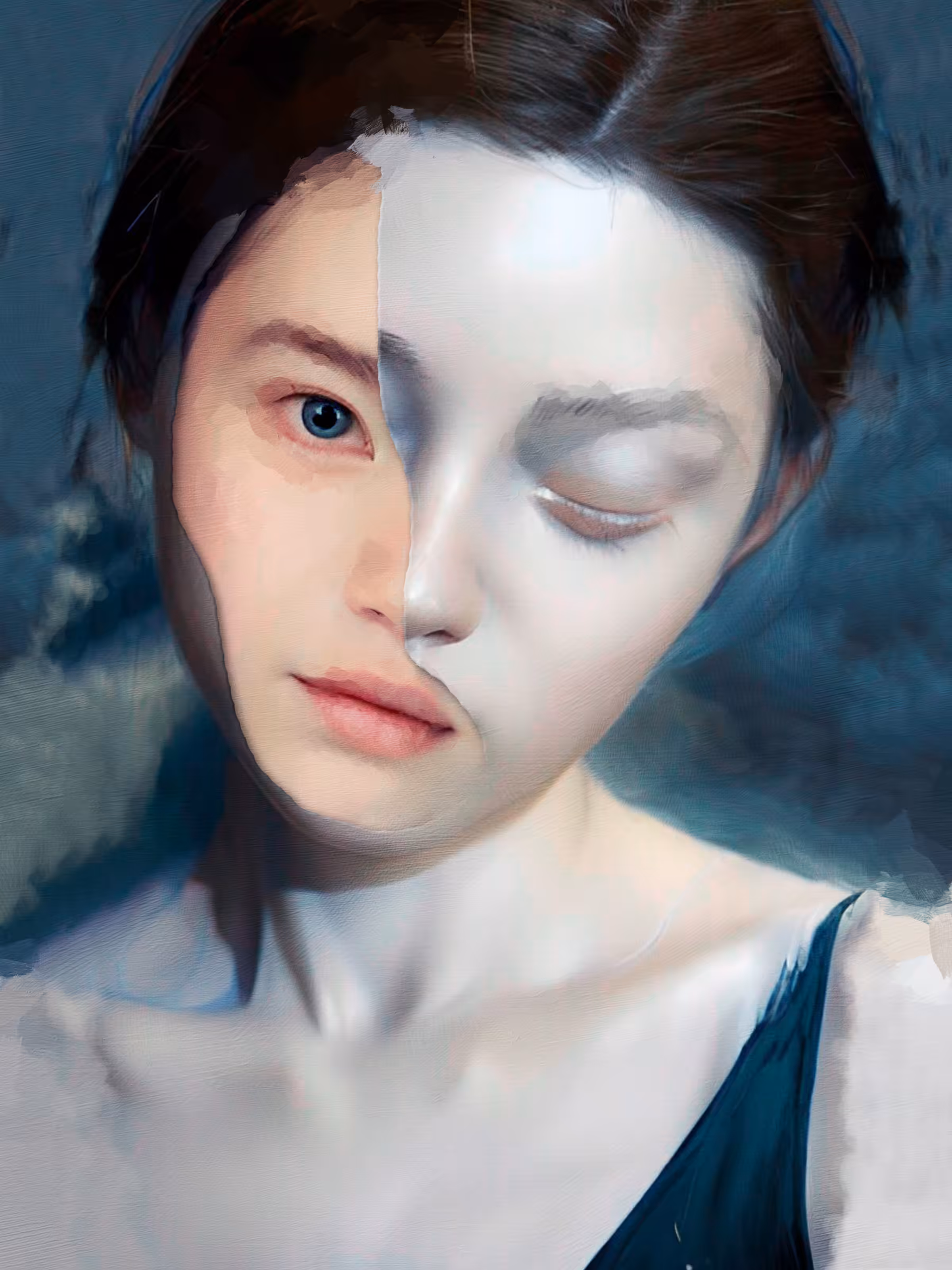 Eternal blue, empty and perfect