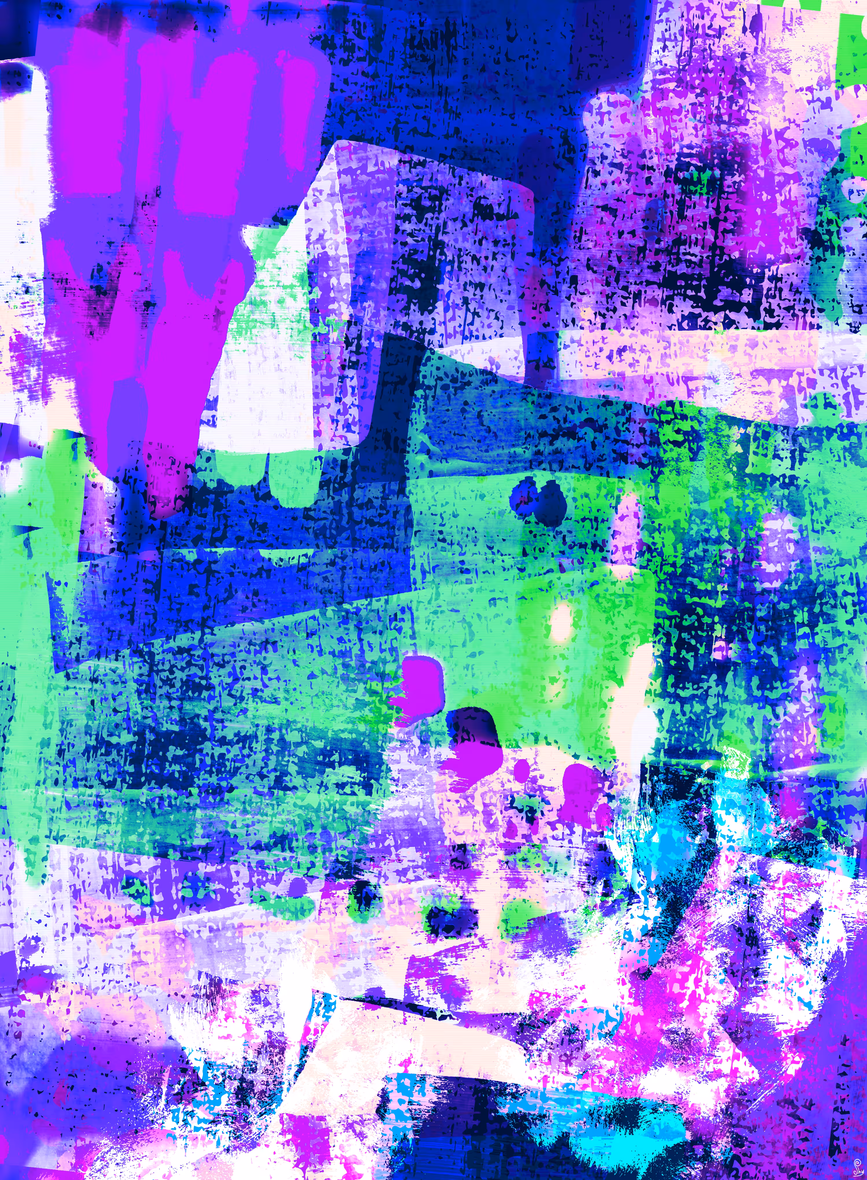 Abstract Painting - Busy City#3