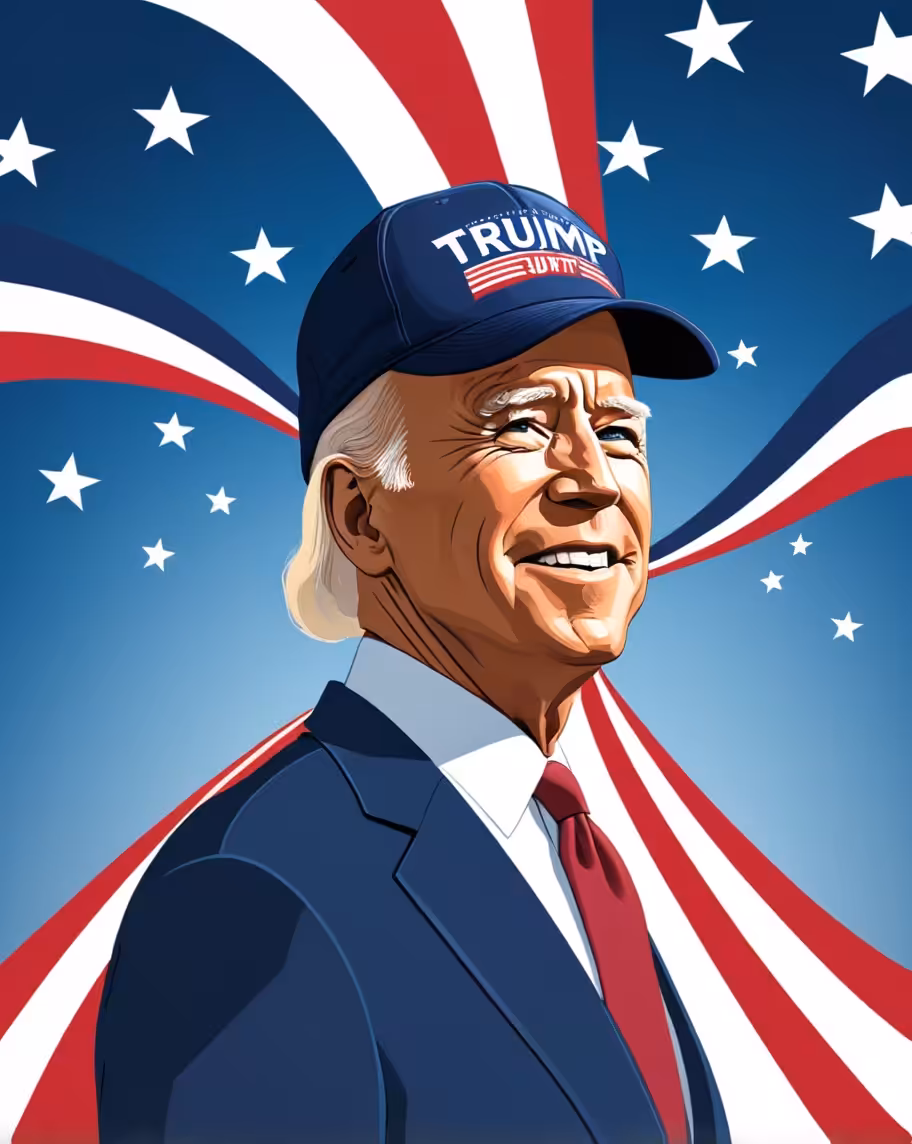 President Joe Biden briefly wore a red Trump campaign hat at an event commemorating the 23rd anniversary of the 9/11 attacks. 