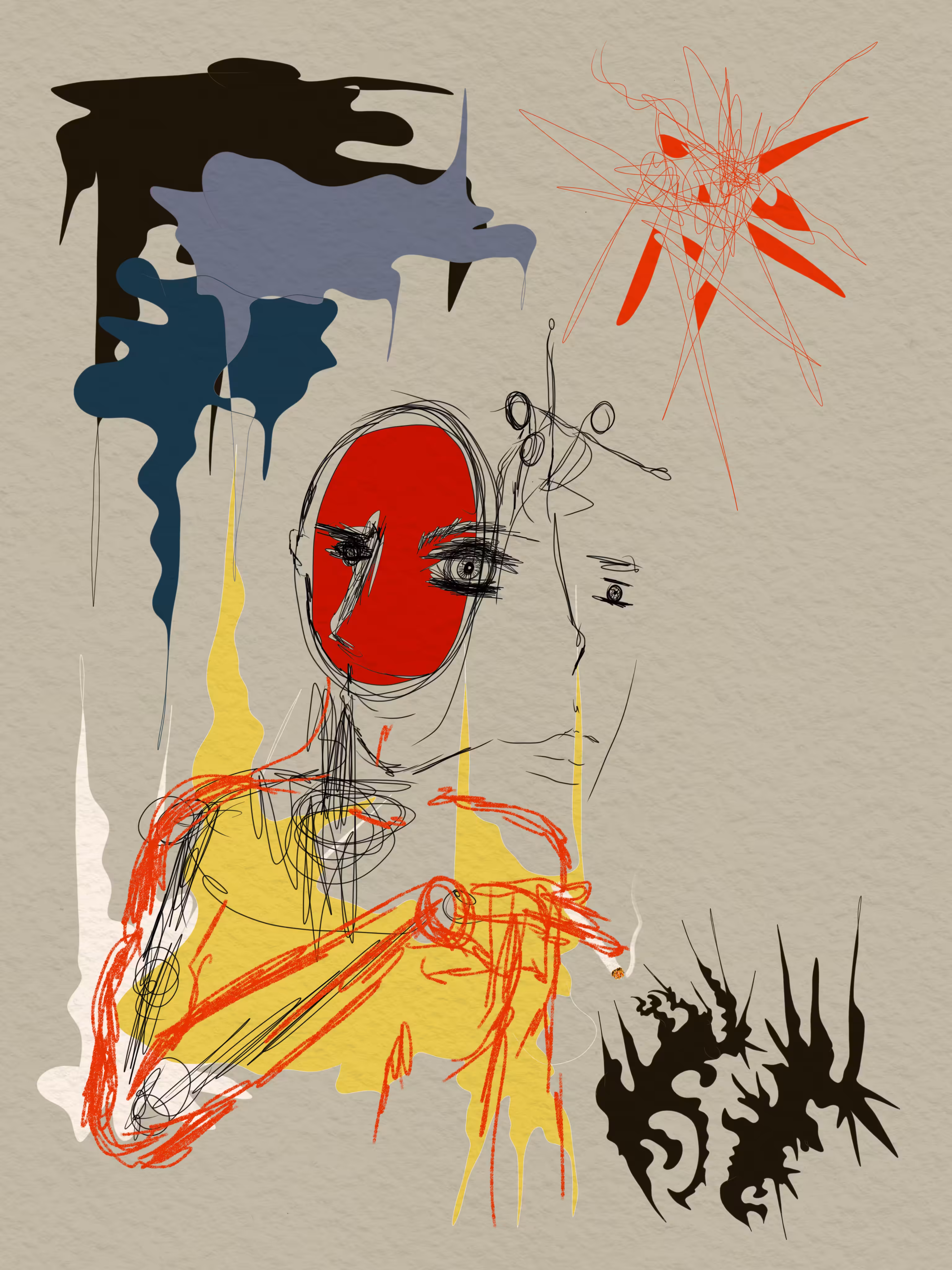 a cigarette and a bunch of clipped memories