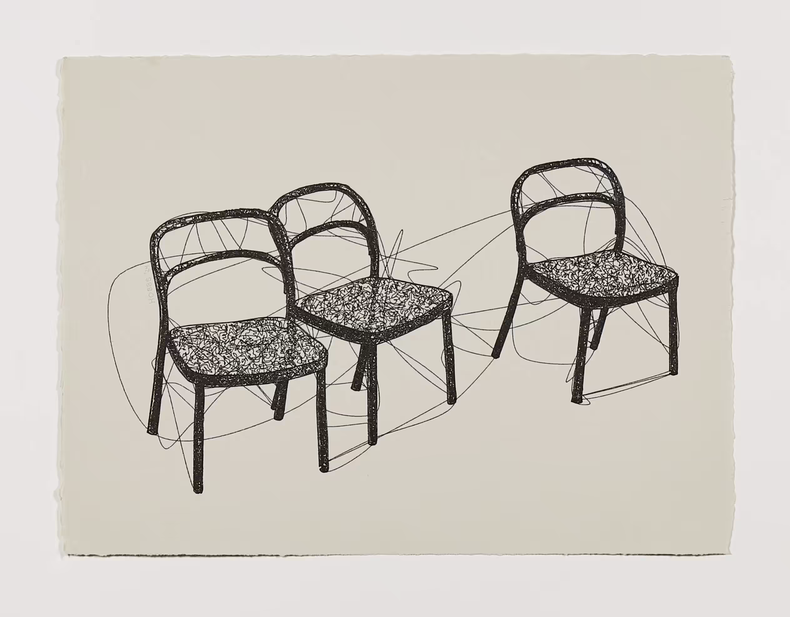Tyler Hobbs Physicals: New Space #6 (Three Chairs)