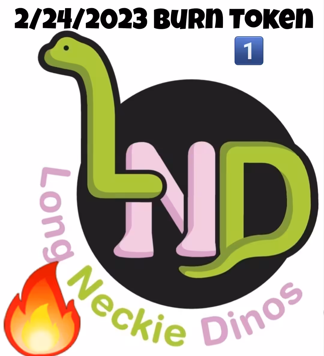 Long Neckie Dino Burn Token #2