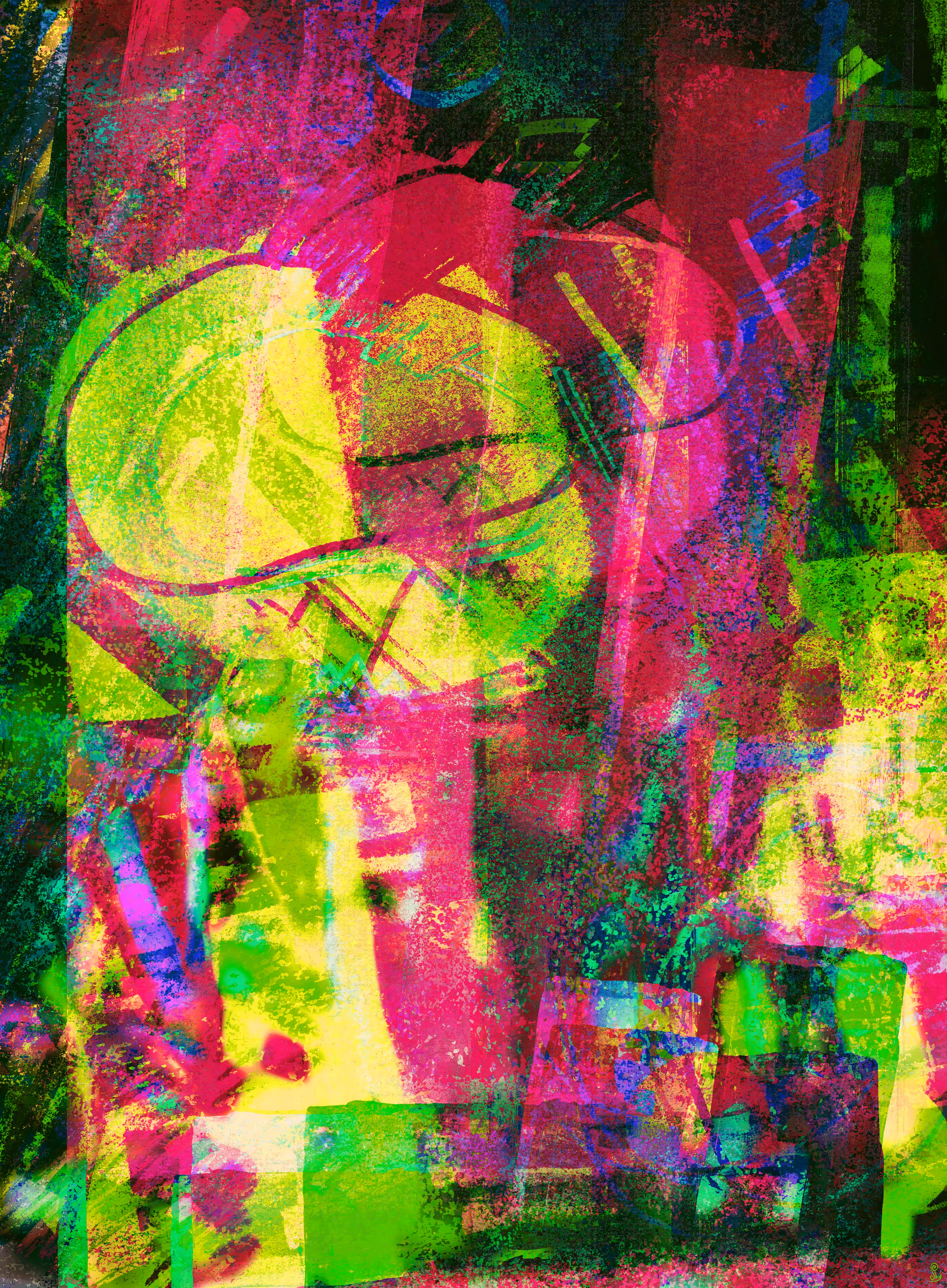 Abstract Painting - Busy City#4