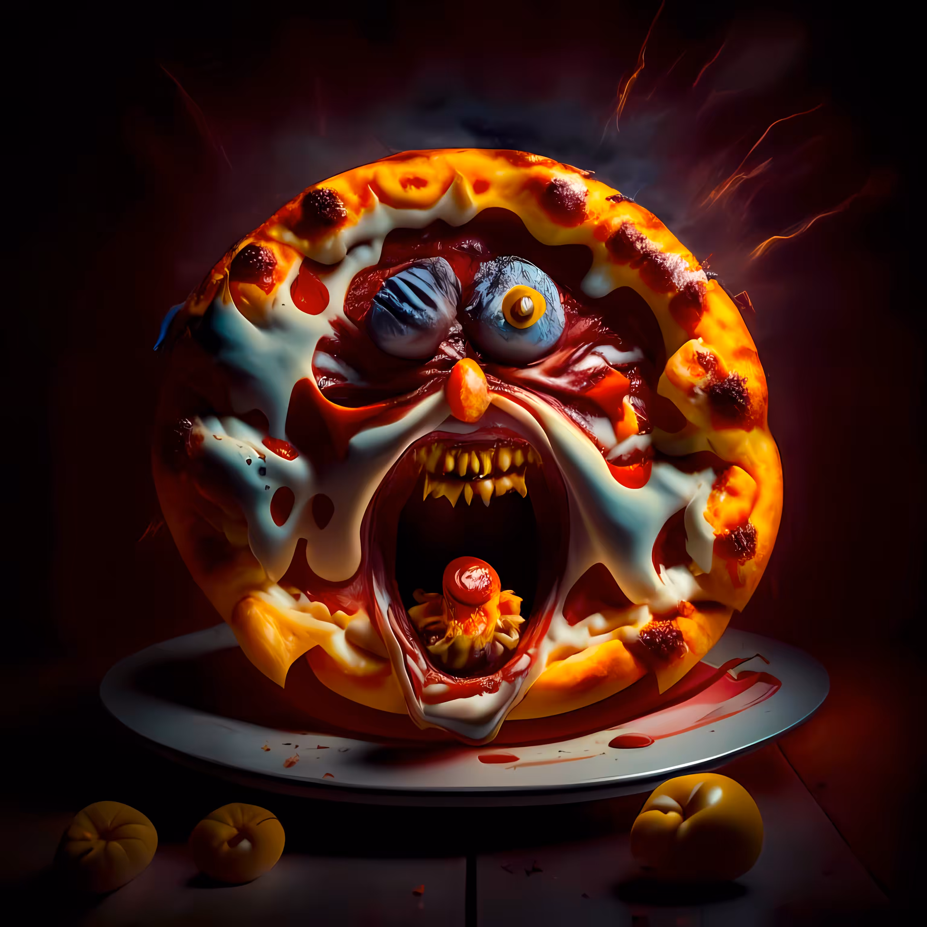 Strange pizza