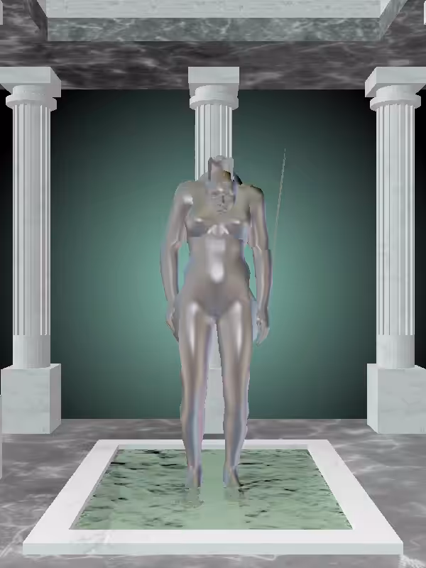 HeavenComputer: The Jumping Opalescent Onyx Woman #3425