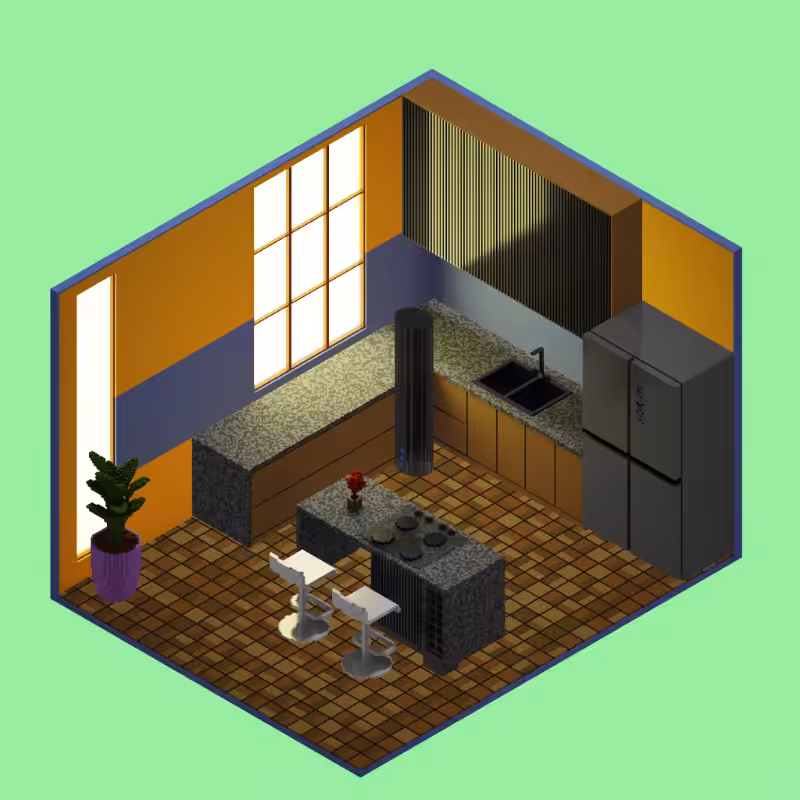 Isometric kitchen #34