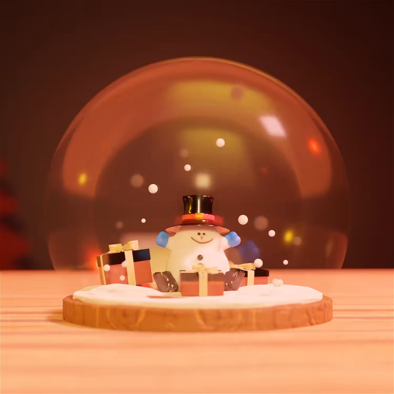 "Happiness On A Snow Globe" 