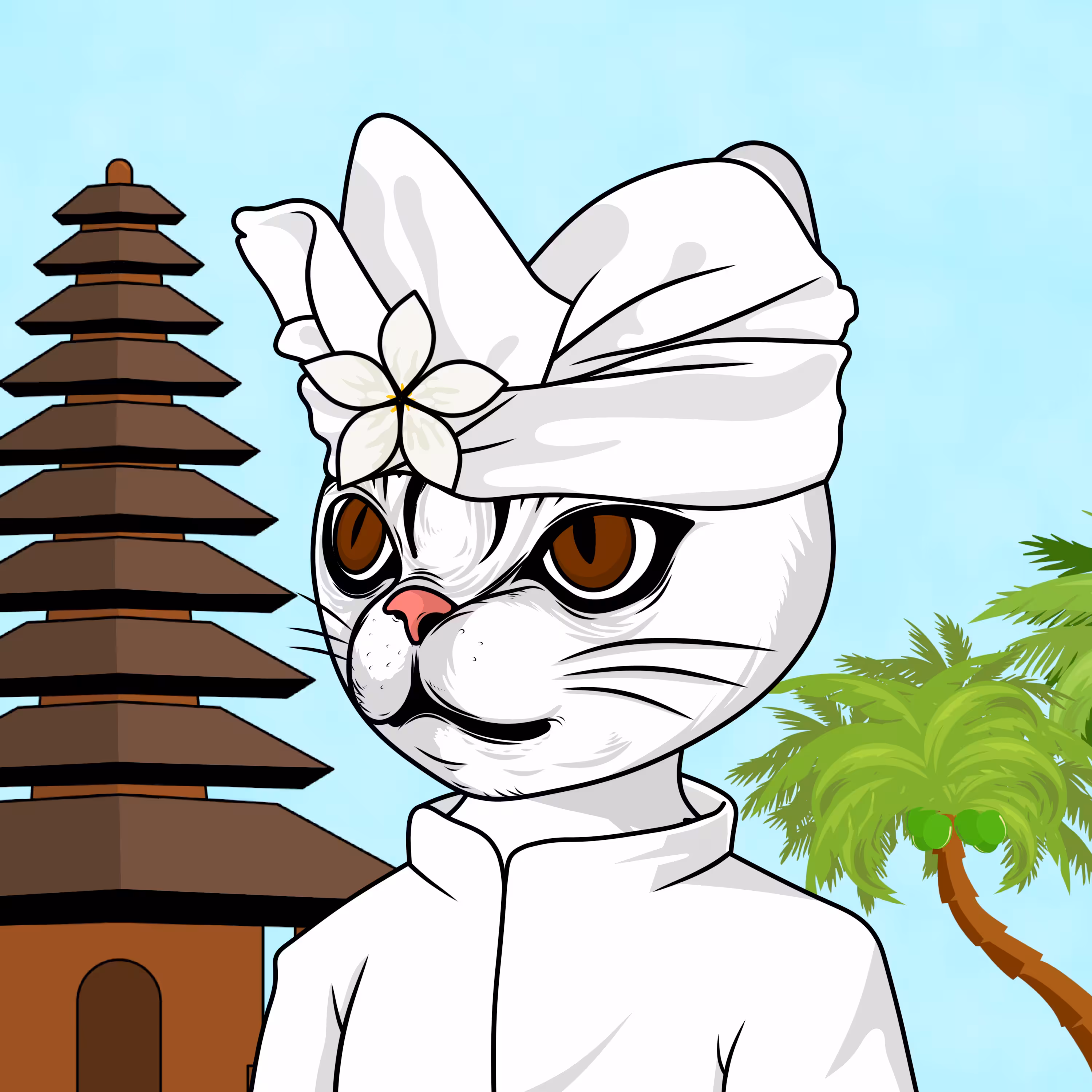 Sangan Neko on vacation to Bali