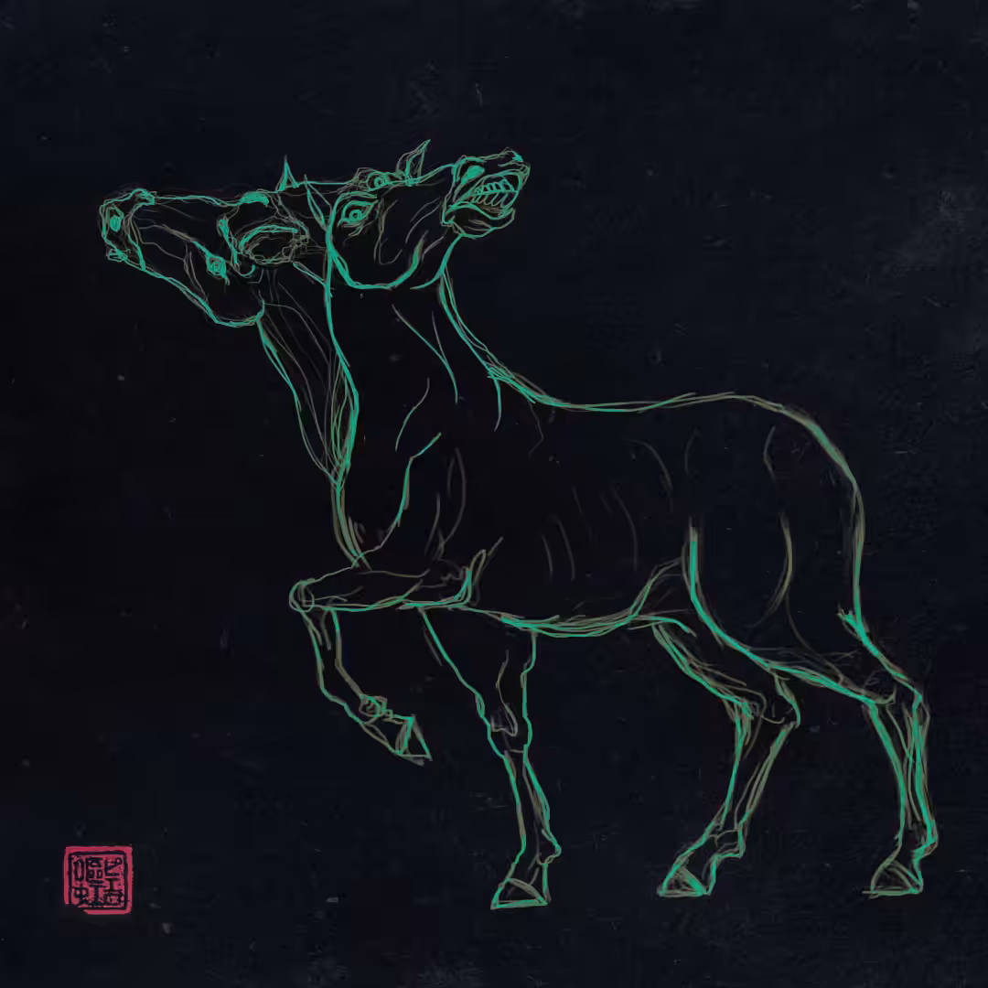 The three headed horse