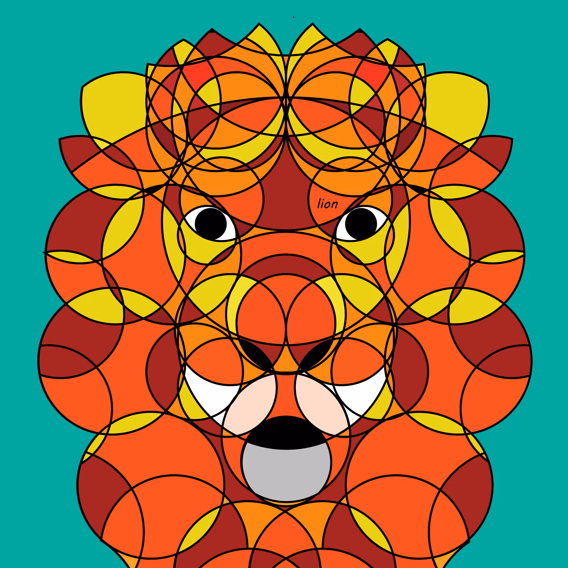 Animal Circle Illustration #013