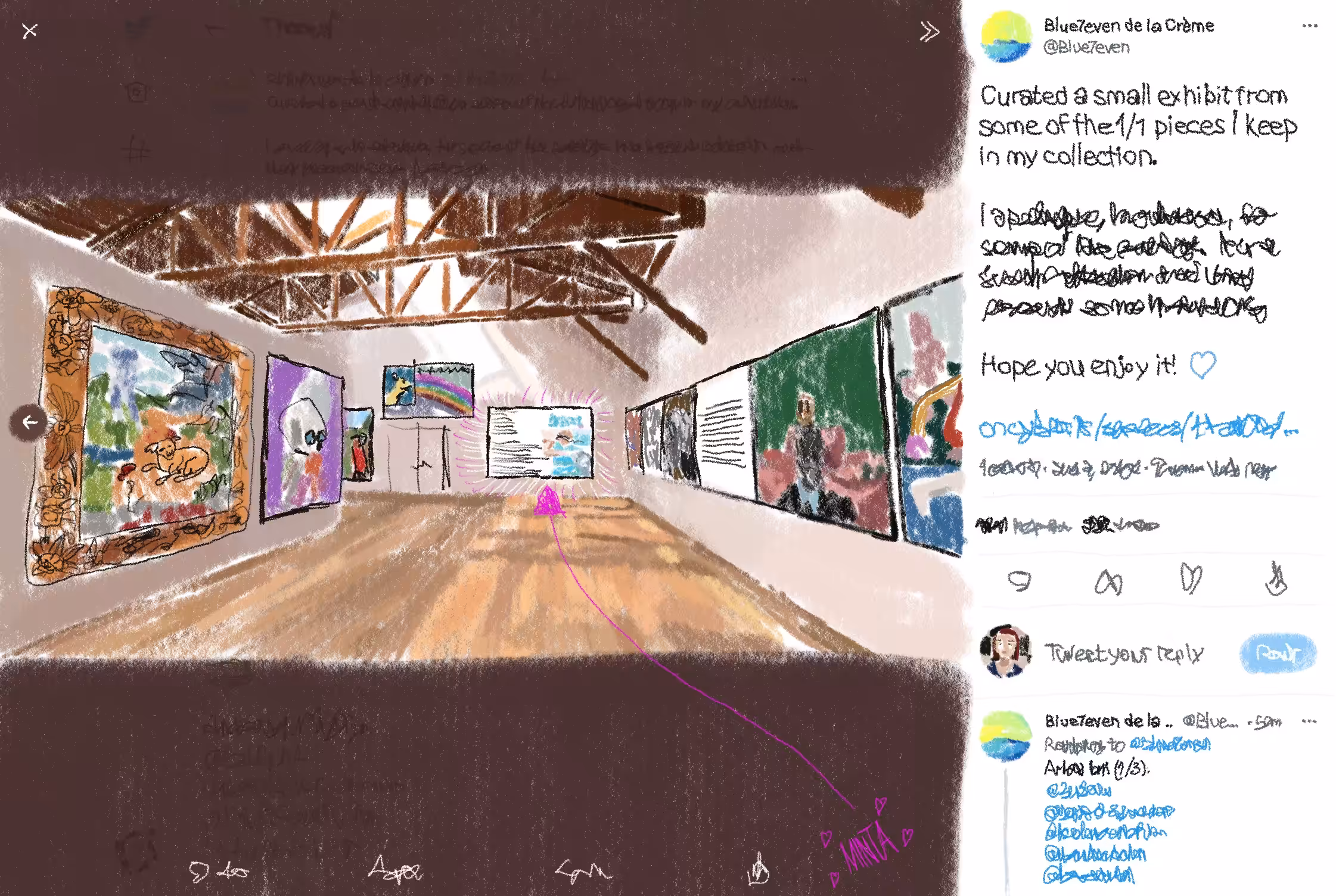 My art in an art gallery. 