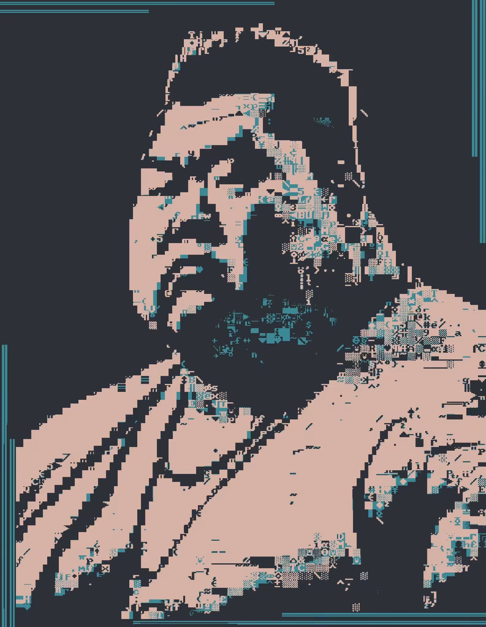ASCII portrait of a Yakuza pinball player