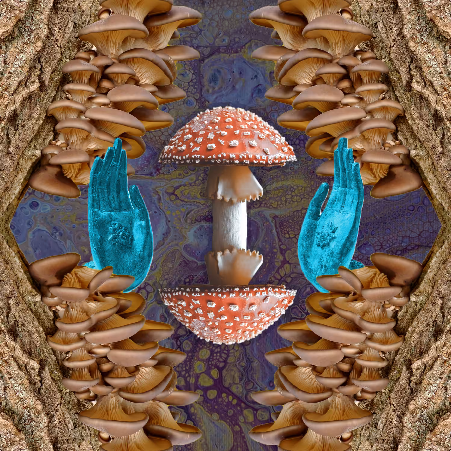 Lotus Palm and Amanita