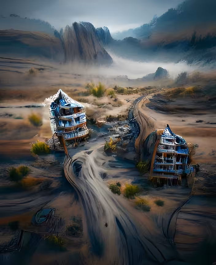 AI MASTERPIECE #1199 - GHOST TOWN