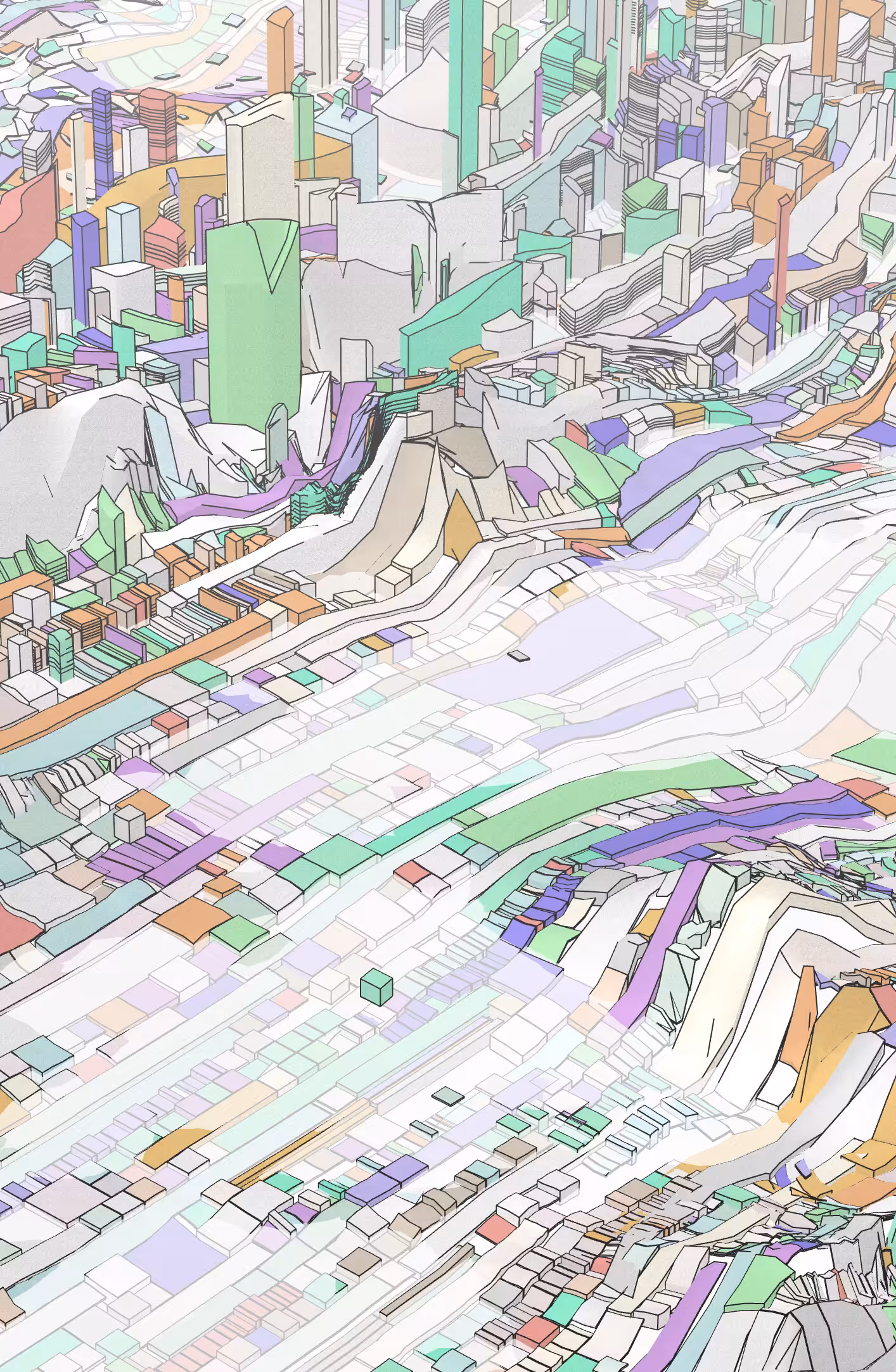 Rodeo posts: Machine generated landscape