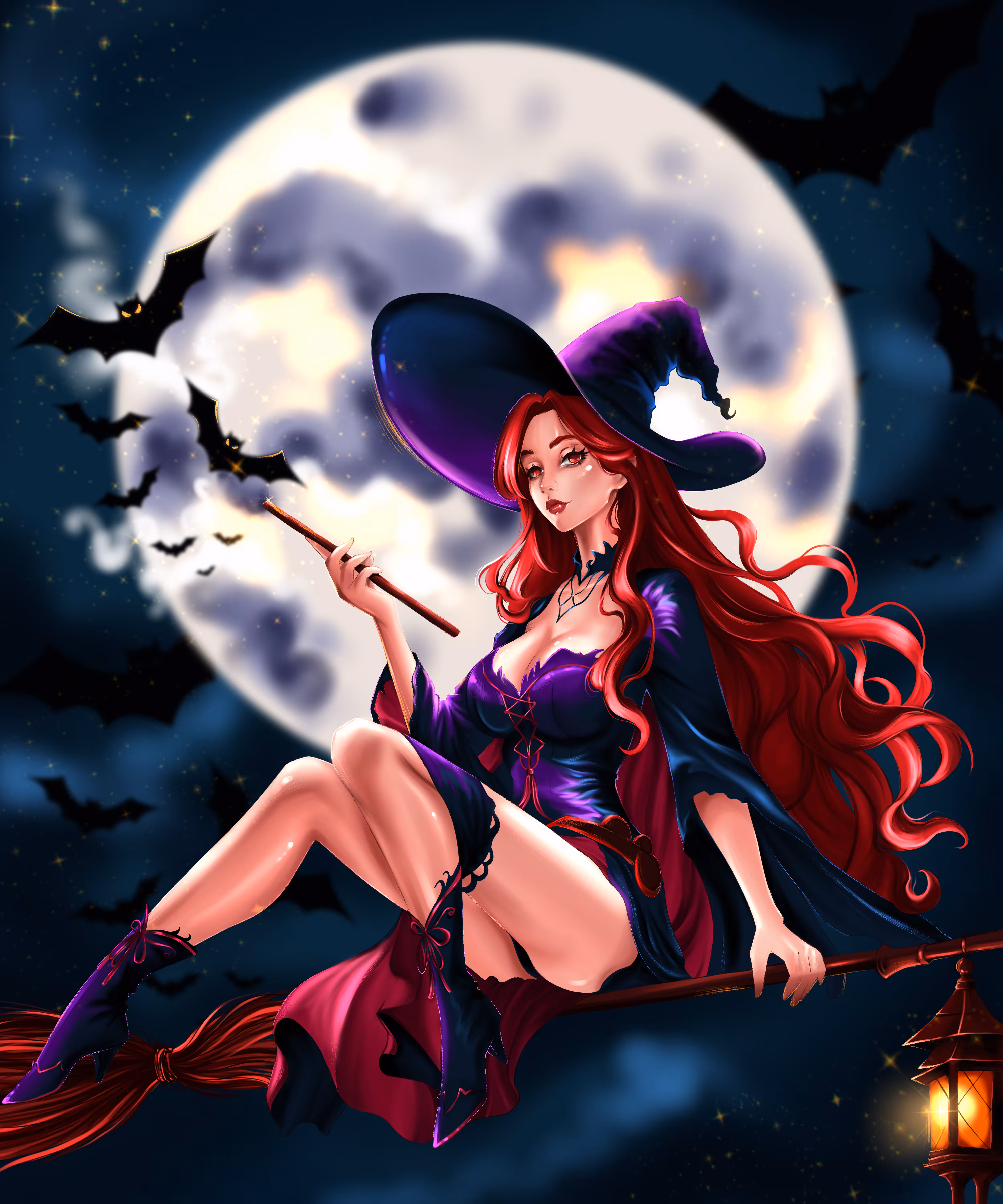 Halloween mood: Flight of the witch