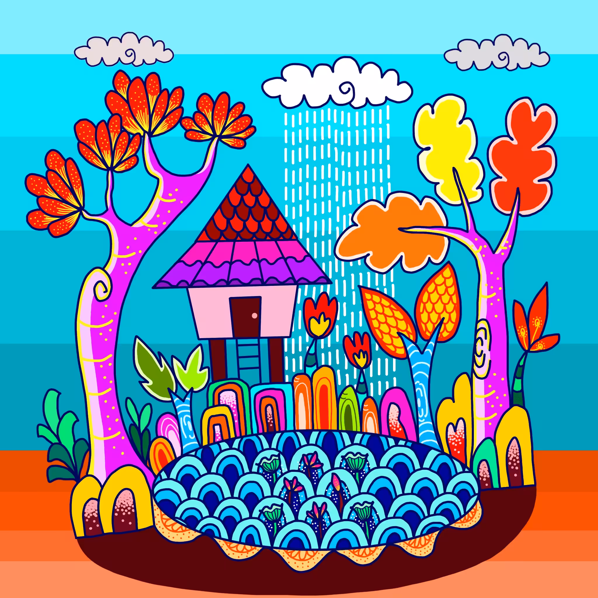 Imaginative lifestyle to lines and colorful.#47