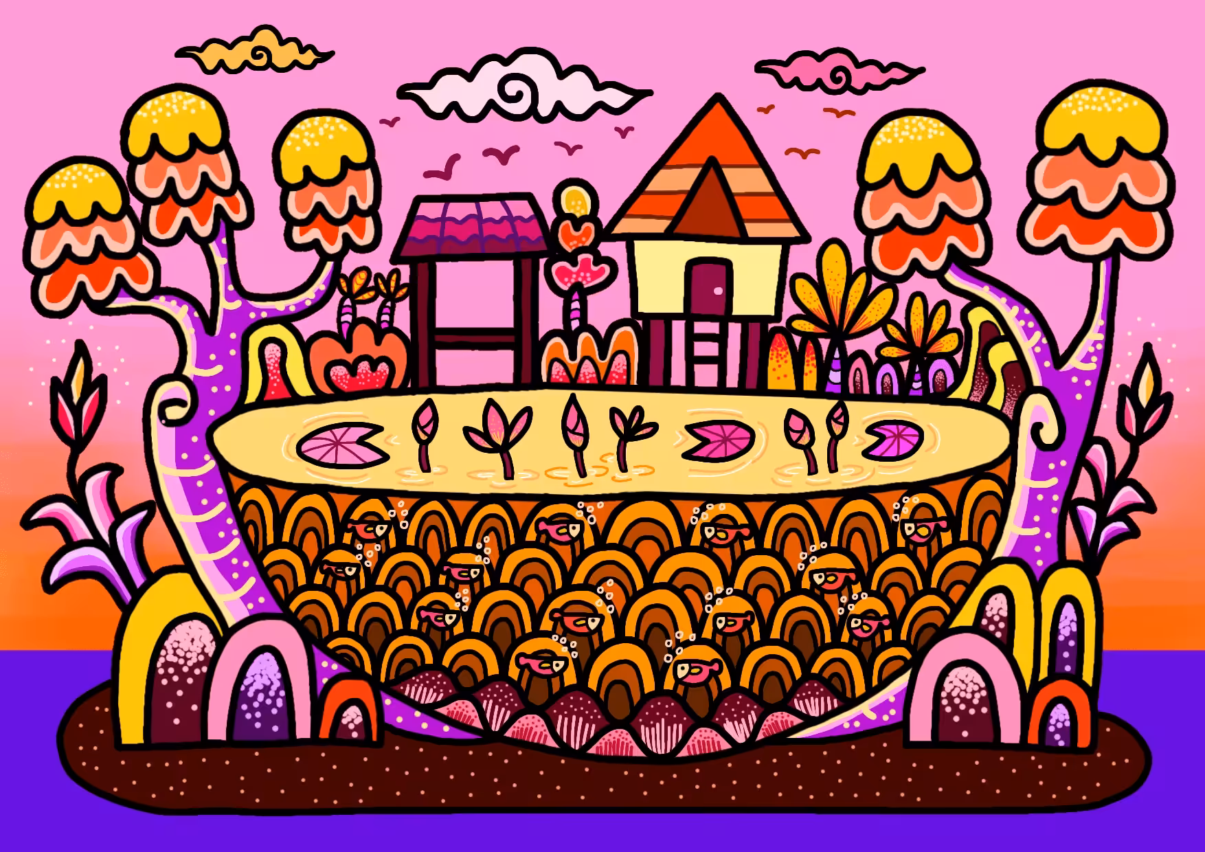 Imaginative lifestyle to lines and colorful.#24