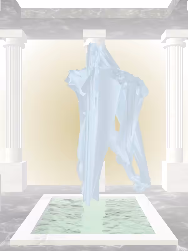 HeavenComputer: The Treading Water Ethereal Blue Man #1672