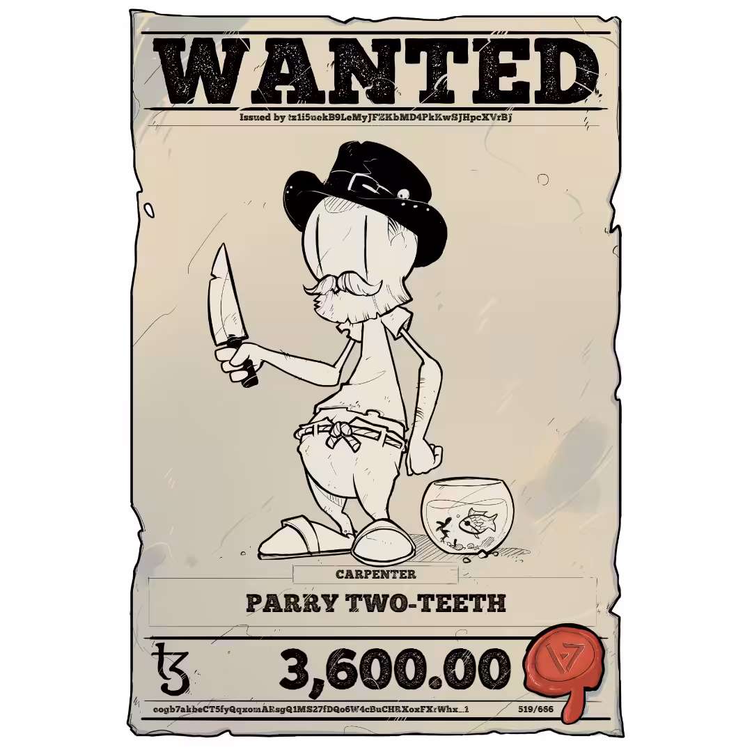 PARRY TWO-TEETH | TEZOS PIRATE 519/666