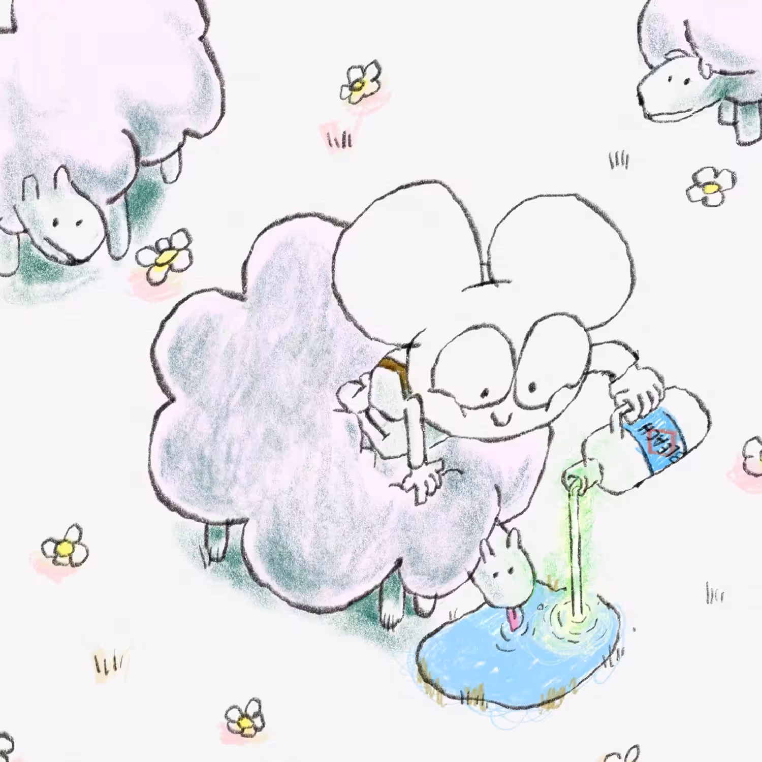 Very thirst sweet sheep