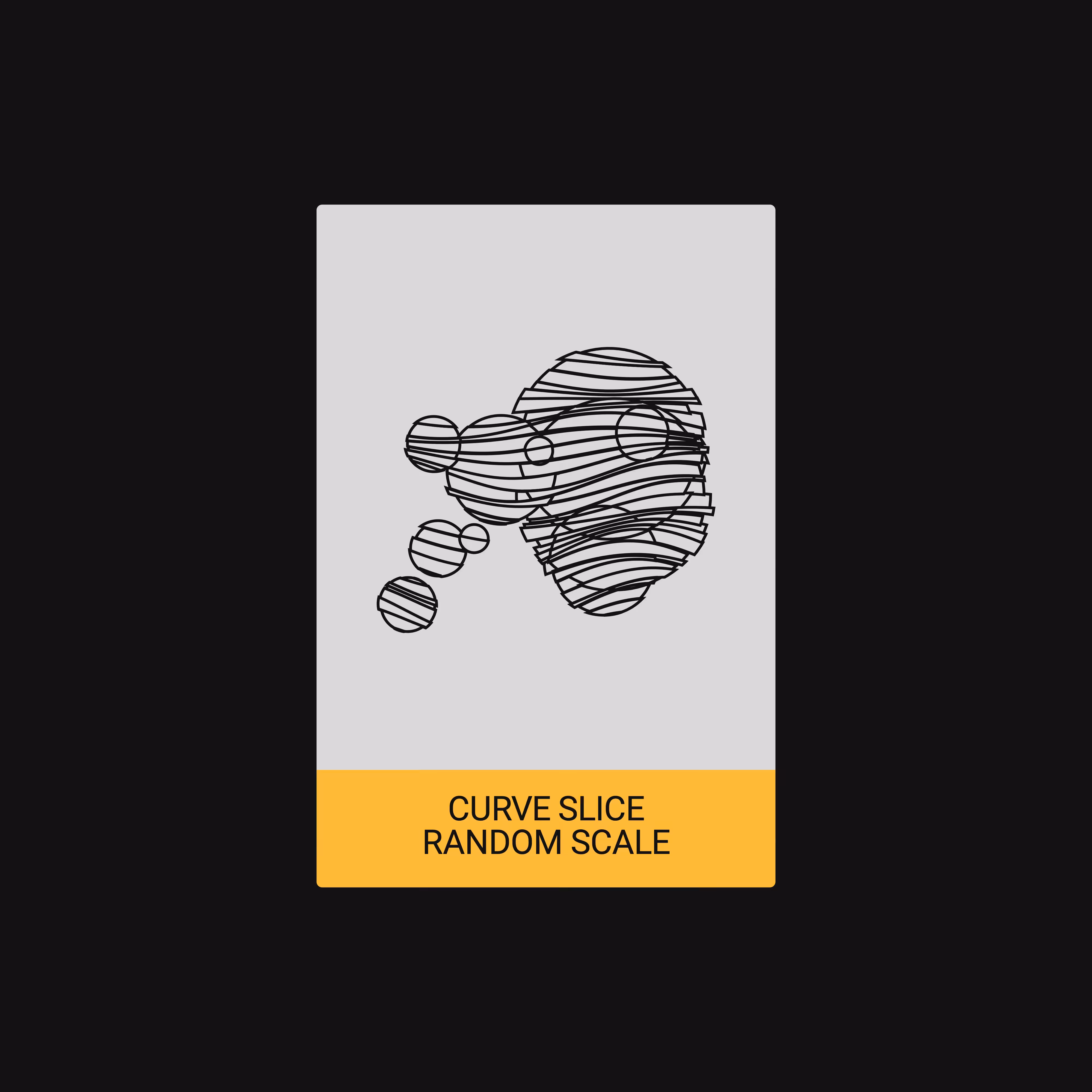 CURVE SLICE + RANDOM SCALE (ALGORITHM) [ART CARDZ]