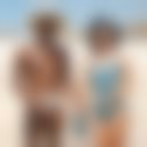 Yvon et Albertine en maillot de bain