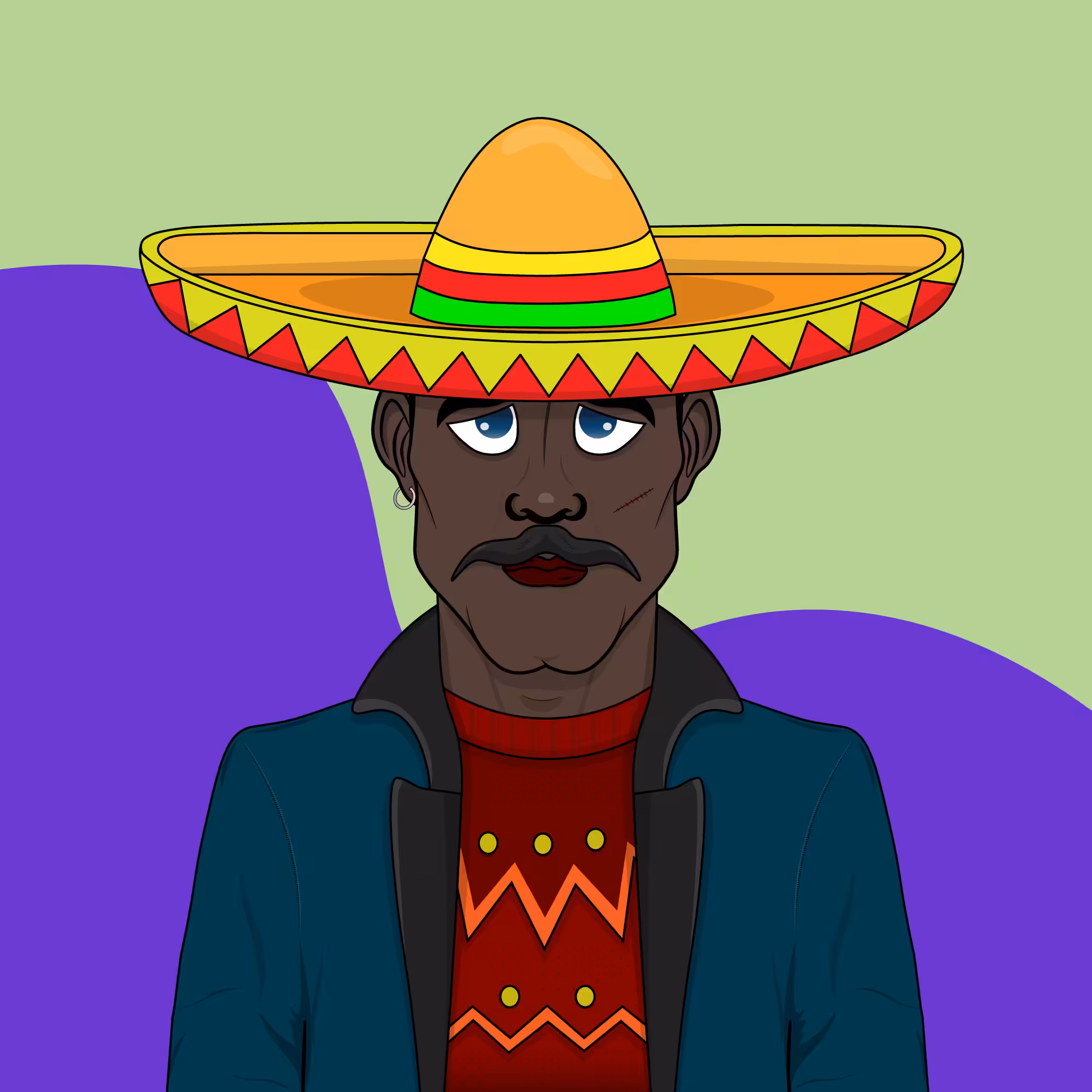 Mustachioed #103