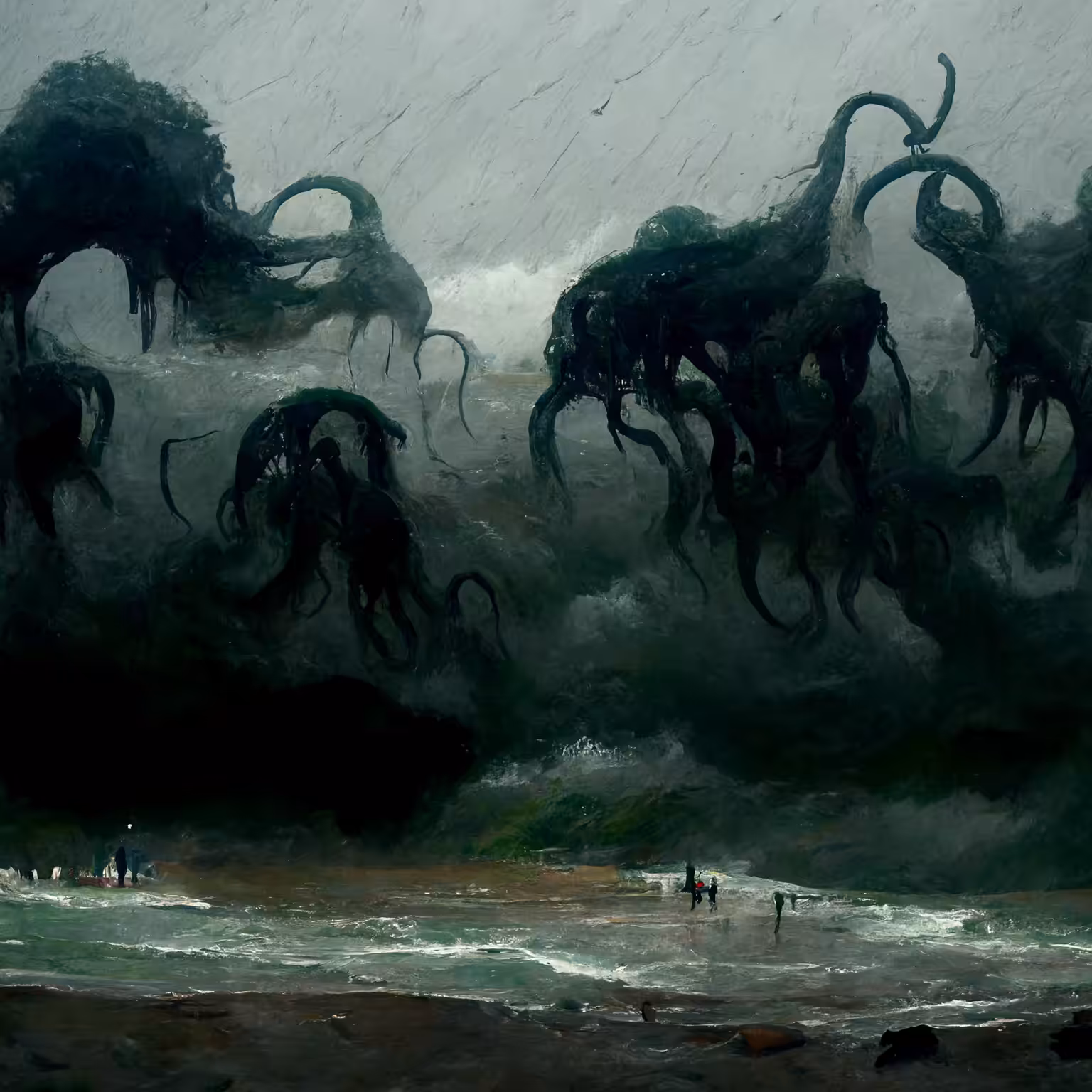 Out of the water