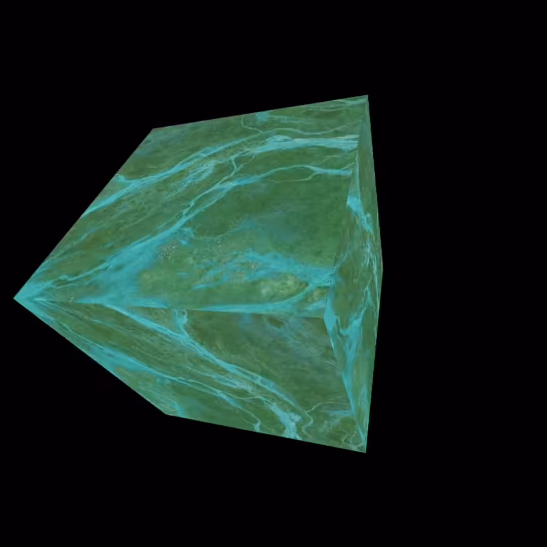 Cube: Emerald Turquoise Cube