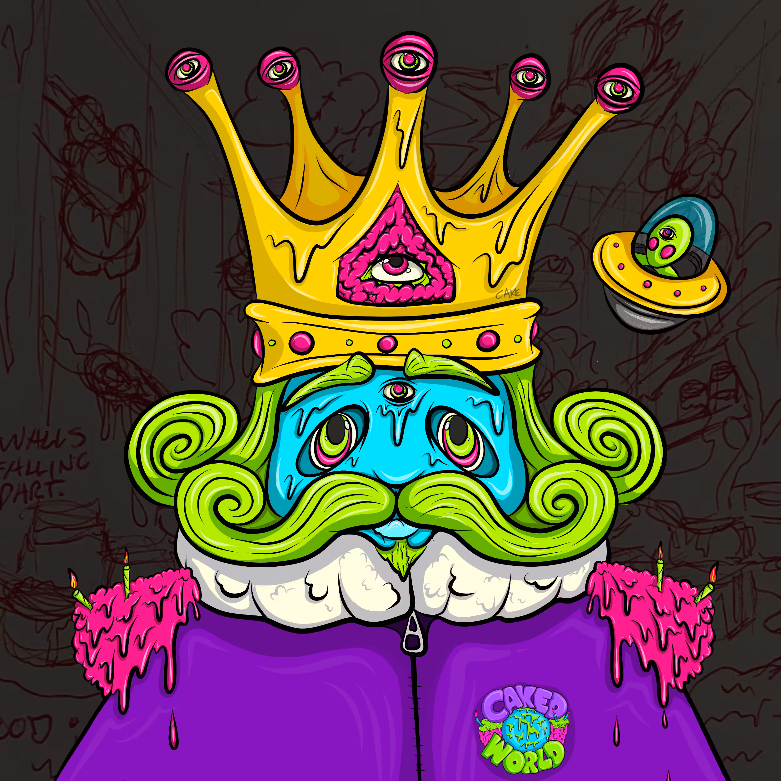 Caked Royalty Alien King