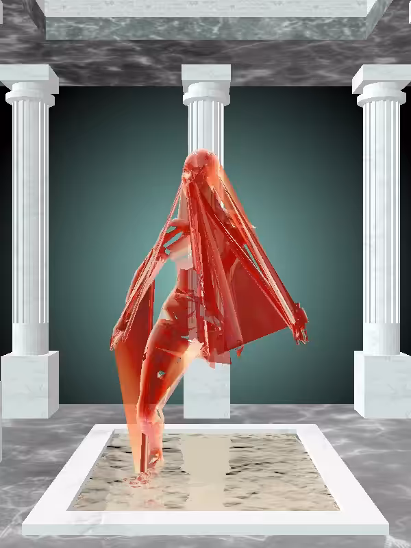 HeavenComputer: The Fading Dancing Fiery Red Woman #7459