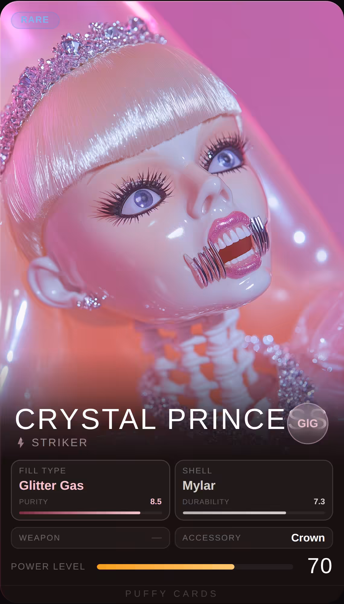 Puffy Cards: Crystal Princess