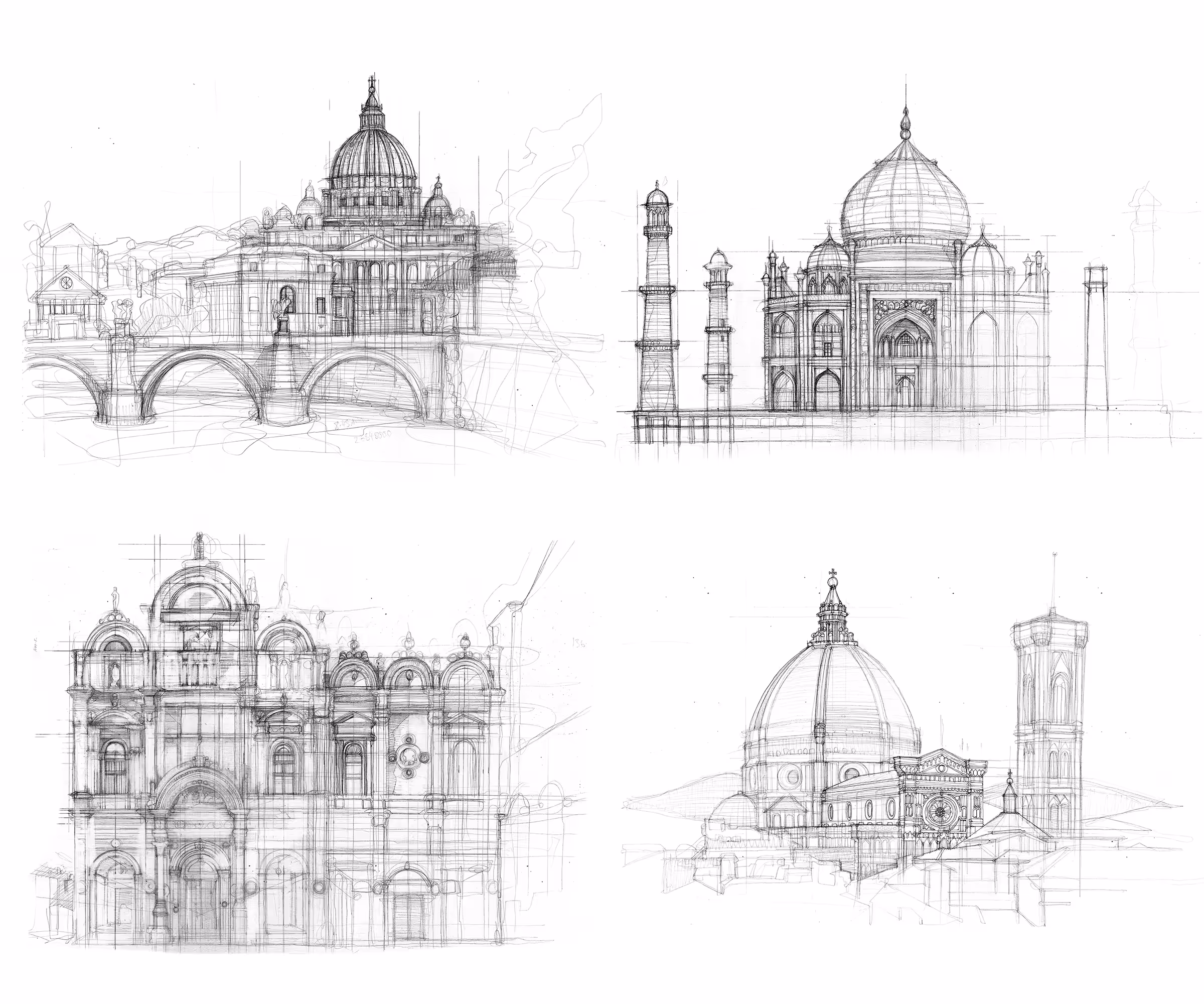 Architectural Sketches from 2020