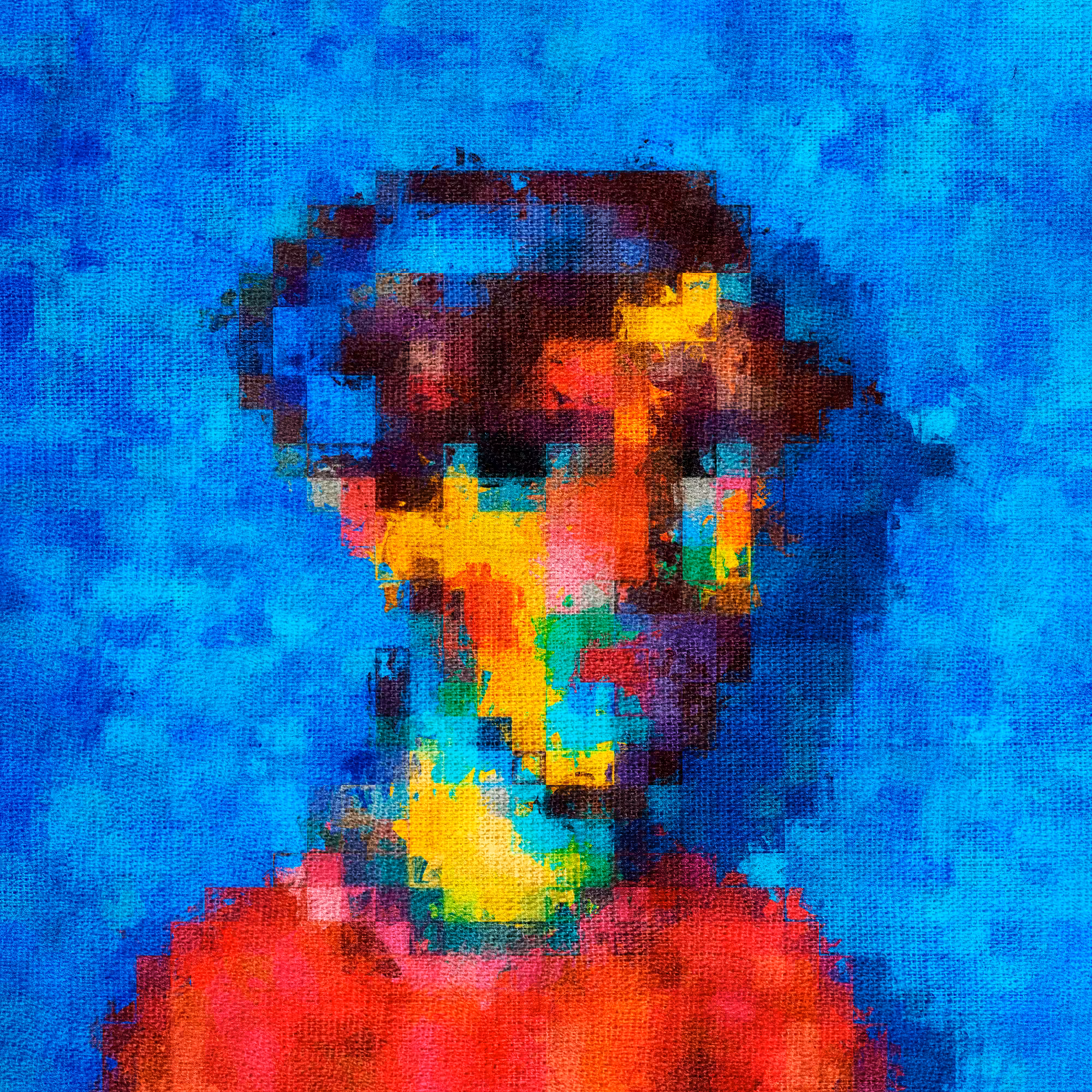 HEAD IN BLUE