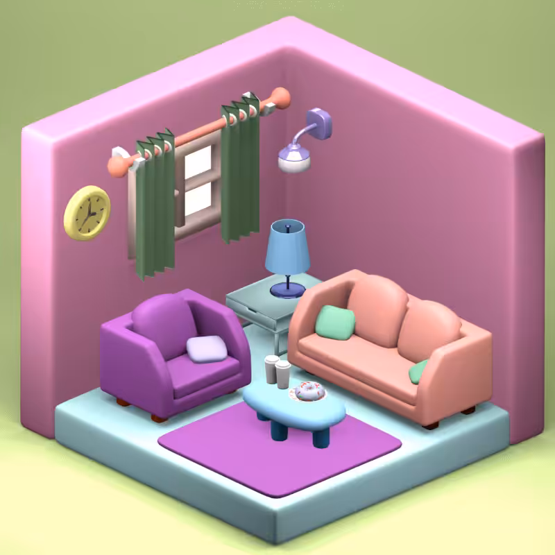 3D Fantasy Living room #31