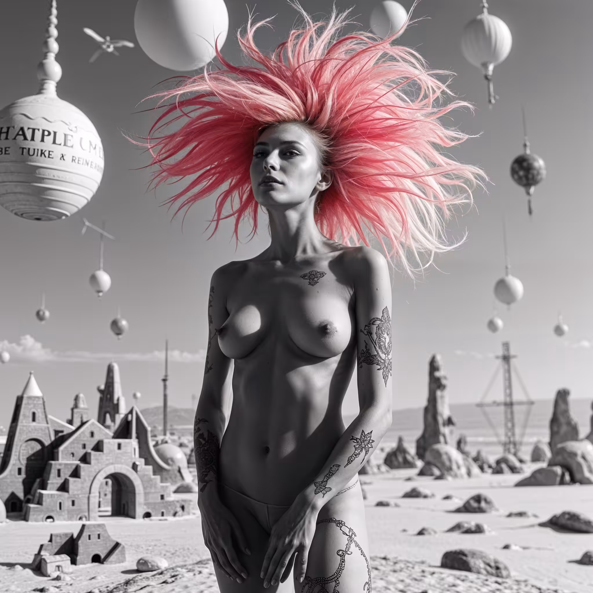 Naked and bizarre